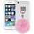 Keyring Phone Case--Rhinestone Transparent Phone Cover with Plush Fur Ball Pendant Protective Phone Case for IPhone 6 IPhone 6S