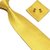 Stylefad Men's Solid Plaid Wide Neck Tie Set Hanky Cufflink Yellow