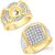 VK Jewels Gold and Rhodium Plated Alloy Ring Combo for Men - COMBO1422G VKCOMBO1422G18
