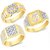 VK Jewels Gold and Rhodium Plated Alloy Ring Combo for Men - COMBO1429G [VKCOMBO1429G18]