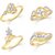 VK Jewels Gold and Rhodium Plated Alloy Rings Combo Set for Women  Girls - COMBO1360G8 VKCOMBO1360G8