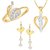 VK Jewels Gold and Rhodium Plated Alloy Earrings  Ring  Pendant Combo Set for Women  Girls made with Cubic Zirconia -  COMBO1494G VKCOMBO1494G8