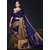 Meia Brown and Golden Art Silk Printed Saree With Blouse