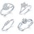VK Jewels Rhodium Plated Alloy Rings Combo Set for Women  Girls - COMBO1382RVKCOMBO1382R8