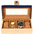 Leather World Beige High Quality PU Leatherite Watch Box Case for 4 Watches (Transparent Lid)