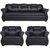 Earthwood - NancyBLK1005 5 Seater (3+1+1) Sofa Set in Black