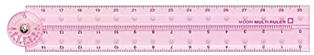 Midori Compact CL Multi Ruler 30cm Pink (42238006)