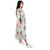 ANAYNA COTTON PRINTED LONG DRESS WITH FRONT GATHERS -  AQUA COLOR