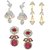 VK Jewels Gold and Rhodium Plated Alloy Earrings Combo Set for Women & Girls made with Cubic Zirconia -  COMBO1542G [VKCOMBO1542G]