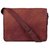IN-INDIA Full flap Brown Leather Casual/Cross Body Messenger Bag 10inchx13inch