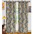 Home Luxurious Set of 2 Multi-color New Premium Design Eyelet Printed Window Curtains-Length 5Ft Width 4ft