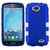 Asmyna LG D415 Optimus L90 Tuff Hybrid Phone Protector Cover - Retail Packaging - Titanium Dark Blue/Solid White