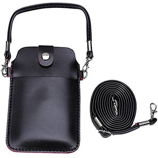 strap bag multifunctional pu pouch purse universal shoulder cell mobile leather mini phone hand phond 3inch under shopclues