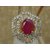 Ruby Studed American Diamond Cocktail Ring