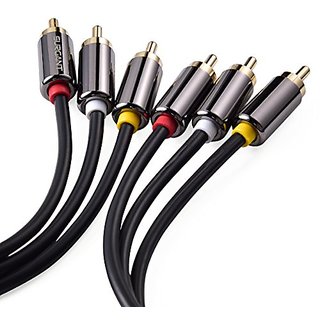 Buy SURGANT 3RCA Audio Video Composite cable 3RCA-3RCA AV Component R/W ...