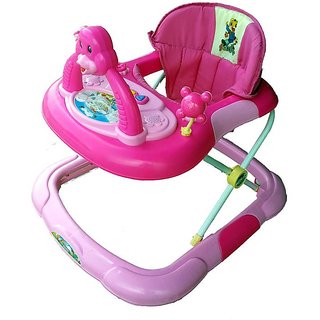 Ehomekart Pink Cherry Walker with Breaking Feature for Kids