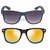 Fashno Combo Of Black And Golden Wayfarer Sunglasses