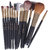 Looks United 12 Premium Cosmetic Makeup Brush Set With Carry Case