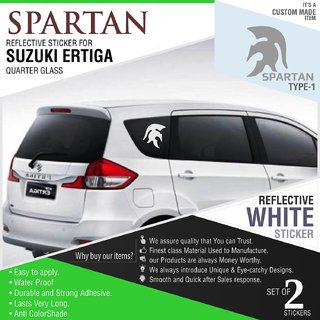 Buy Spartan Stickers for Maruti Suzuki Ertiga Quarter Glass