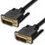 Fosmon 15FT High Resolution Gold Plated DVI to DVI Single Link (18+1 Pin) Digital Video Monitor Cable - Black