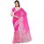 Vaamsi Pink Chiffon Printed Saree With Blouse