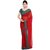 Vaamsi Red Chiffon Printed Saree With Blouse