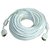 VGA Male To Male Extension Cable 66 Feet (20 Meters) 15 Pin in White for CRT LCD Computer