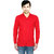 Fashion Trend Men's Red Slim Fit Poly-Cotton Shirt