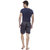 Delhi Seven Grey Polyester Shorts for Mens