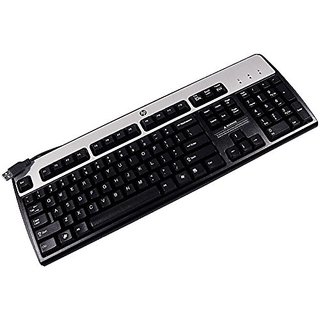 HP KU-0316 DOM Silver Black USB Keyboard 434821-003
