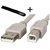 Bargains Depot CABLE TIE + HP DeskJet 1000, J110a Printer Compatible USB 2.0 Cable Cord for PC, Notebook, Macbook - 6 feet White - Bargains Depot