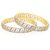 Jewels Gold Studded Diamond Gold Plated Stylish Fashionable Trendy Bangles Set For Women  Girls (Pack of 6)