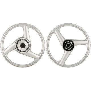 Buy Autofy Porado Boing Silver Alloy Wheel for Royal Enfield