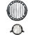 Autofy Black & Chrome Metal Headlight & Tail Light Grill for Royal Enfield Bullet Classic 350 & 500 (Set of 2)