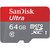 Sandisk Ultra - Flash Memory Card - 64 GB - MicroSDXC UHS-I (SDSQUNC-064G-AN6IA)