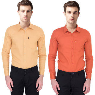 Black Bee Slim Fit Casual Poly-Cotton Shirt for Men Pack Of 2
