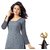 Styling tips Looking Designer Grey  Black  Embroidered Attractive Straight Salwar Suit (Unstitched)