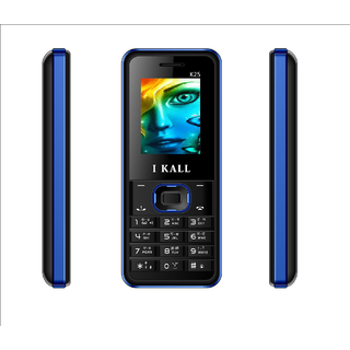 IKall K25 (Dual Sim 1.8 Inch Display 800 Mah Battery Made In India Black-Blue) (No Earphones)