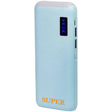 Super Top Light with Percentage Indicator 10000 mah PowerBank (Blue)