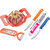 Combo Of ABS Plastic Apple Cutter+ Grater and Peelar+Knife+Peelar [Set of 5] Multicolor