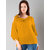 Westrobe Womens Mustered 3/4 Sleeve Rayon Crepe Cold Shoulder Top