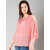 Westrobe Womens Baby Pink 3/4 Sleeve Rayon Crepe Cold Shoulder Top