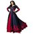 Attractive Look Of Navy Blue Embroidered Attractive Straight Anarkali