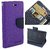 Mercury Diary Wallet Flip Case Cover for Samsung Galaxy J7 Purple Premium Quality + Tempered Glass By Mobim