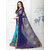 new Blue Georgette Embroidered Saree With Blouse