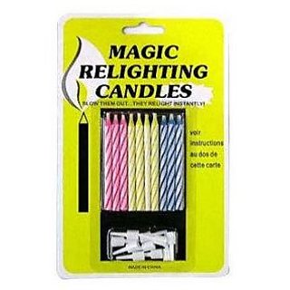 PMS Magic Relighting Candles – 10 Stück, 50 Mm Hoch – Lustige Geburtstagskerzen, Die Sich Selbst Wieder Entzünden