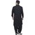 Arzaan Chikan Handicraft Black Soft And Shiny  Black Pathan i Suit