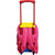 Butterfly Waterproof Princess Barbie Pink School Trolley Backpack