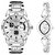 ADAMO Designer Couple Combo Wrist Watch 109-327SM01