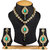 Ethnic Jewels Green Alloy Jewellery Set For Women
